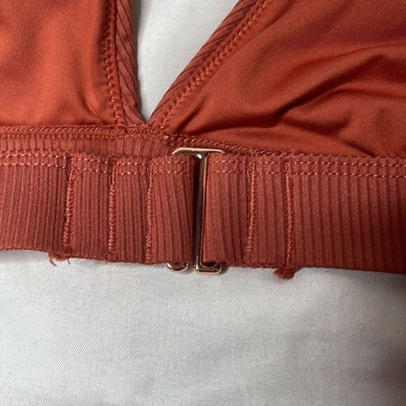 Victoria Secret Burnt Orange Ribbed Bikini. Size Small. - Picture 9 of 12